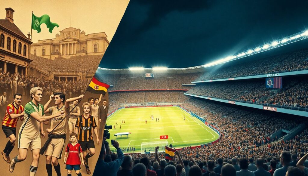 Реал Мадрид и Барселона: история великого противостояния клубов История противостояния Реал Мадрид и Барселона - иллюстрация